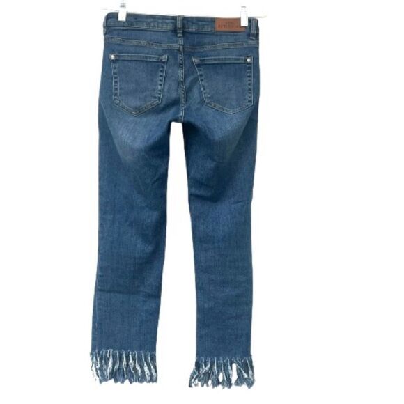 Mango Alice Cropped Fringe Jeans 2 - Picture 2 of 7